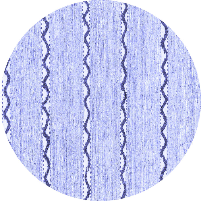 Round Solid Blue Modern Rug, abs3062blu