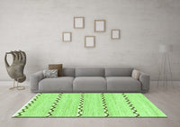 Machine Washable Solid Green Modern Rug, wshabs3062grn