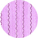 Round Solid Purple Modern Rug, abs3062pur