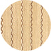 Round Solid Brown Modern Rug, abs3062brn