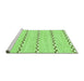 Sideview of Machine Washable Solid Green Modern Area Rugs, wshabs3062grn