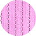 Round Solid Pink Modern Rug, abs3062pnk