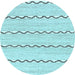 Round Solid Light Blue Modern Rug, abs3062lblu