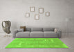 Machine Washable Abstract Green Modern Area Rugs in a Living Room,, wshabs3063grn