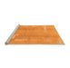 Sideview of Machine Washable Abstract Orange Modern Area Rugs, wshabs3063org