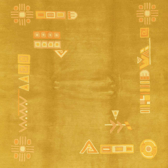 Machine Washable Abstract Orange Rug, wshabs3063