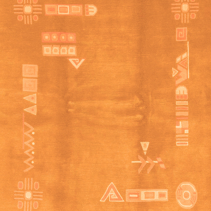 Machine Washable Abstract Orange Modern Area Rugs, wshabs3063org