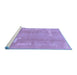 Sideview of Machine Washable Abstract Blue Modern Rug, wshabs3063blu