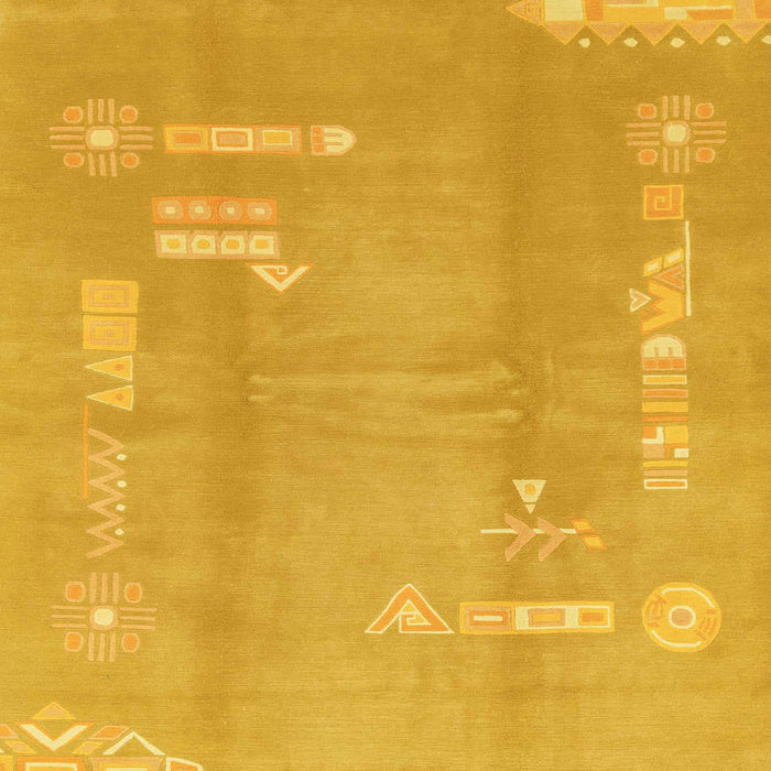 Square Abstract Orange Modern Rug, abs3063