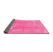 Sideview of Abstract Pink Modern Rug, abs3063pnk