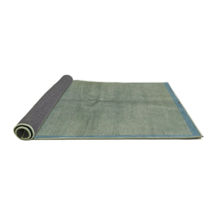 Sideview of Abstract Dark Sea Green Modern Rug, abs3064