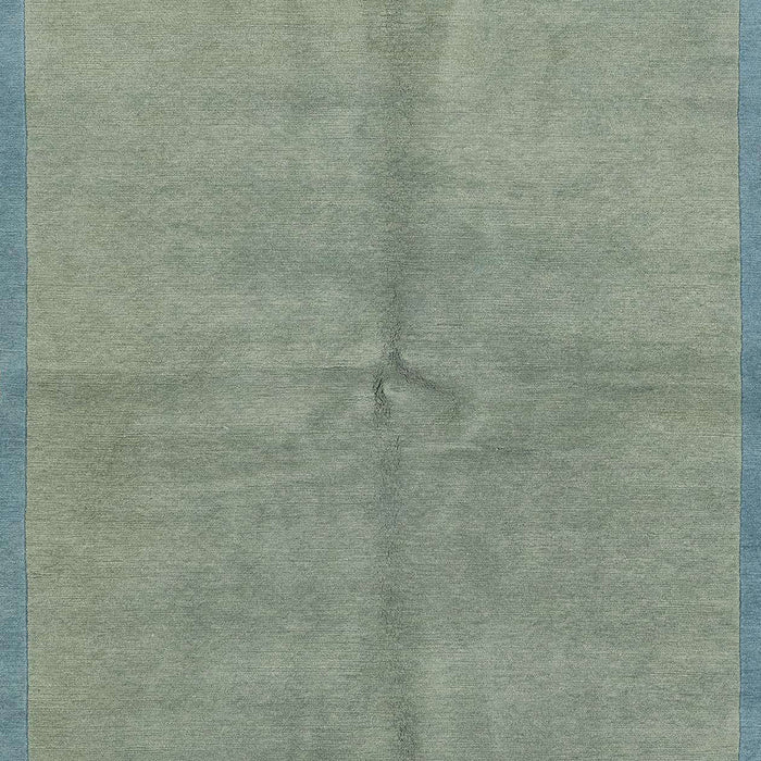 Machine Washable Abstract Dark Sea Green Rug, wshabs3064