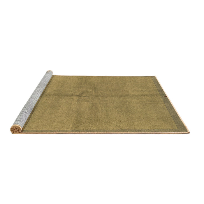 Sideview of Machine Washable Abstract Brown Modern Rug, wshabs3064brn