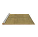 Sideview of Machine Washable Abstract Brown Modern Rug, wshabs3064brn