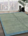 Abstract Dark Sea Green Modern Rug in Family Room, abs3064