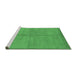 Sideview of Machine Washable Abstract Emerald Green Modern Area Rugs, wshabs3064emgrn