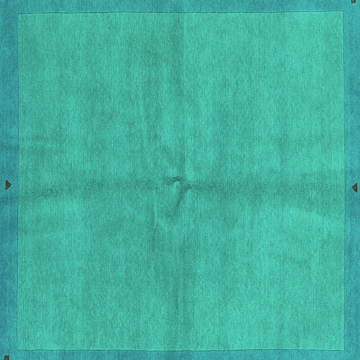 Square Abstract Turquoise Modern Rug, abs3064turq