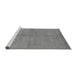 Sideview of Machine Washable Abstract Gray Modern Rug, wshabs3064gry