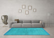 Machine Washable Abstract Light Blue Modern Rug in a Living Room, wshabs3064lblu