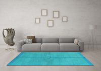 Machine Washable Abstract Light Blue Modern Rug, wshabs3064lblu