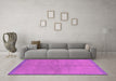 Machine Washable Abstract Pink Modern Rug in a Living Room, wshabs3064pnk