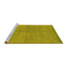 Sideview of Machine Washable Abstract Yellow Modern Rug, wshabs3064yw