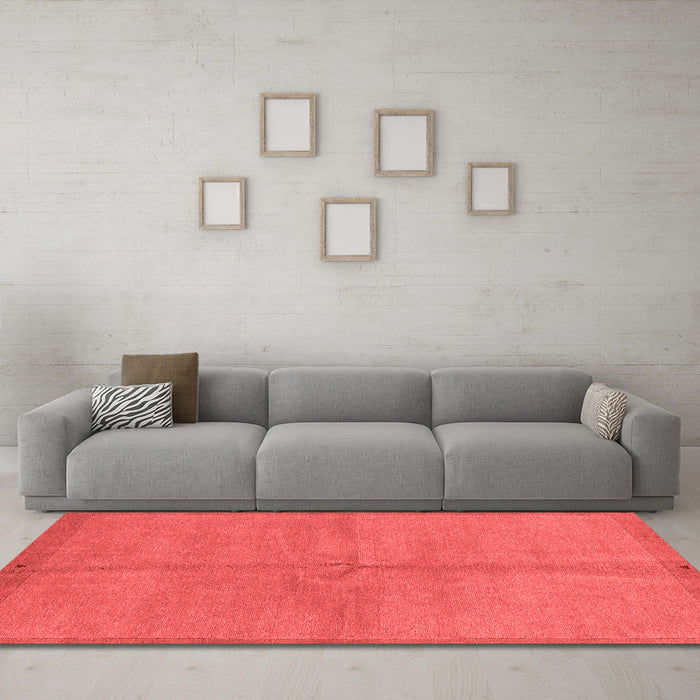 Modern Red Washable Rugs