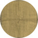 Round Abstract Brown Modern Rug, abs3064brn