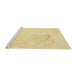 Sideview of Machine Washable Abstract Chrome Gold Yellow Rug, wshabs3065