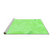 Sideview of Machine Washable Abstract Green Modern Area Rugs, wshabs3065grn