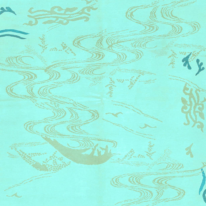 Square Machine Washable Abstract Light Blue Modern Rug, wshabs3065lblu