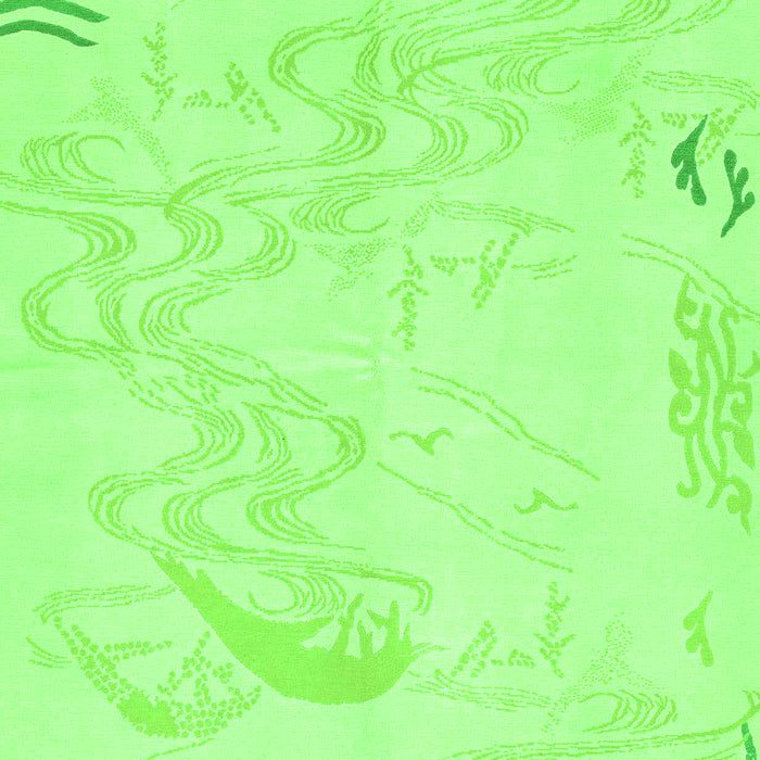 Machine Washable Abstract Green Modern Area Rugs, wshabs3065grn