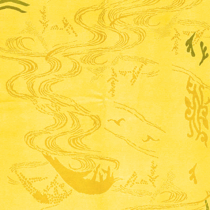 Abstract Yellow Modern Rug, abs3065yw