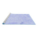 Sideview of Machine Washable Abstract Blue Modern Rug, wshabs3065blu