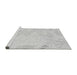 Sideview of Machine Washable Abstract Gray Modern Rug, wshabs3065gry