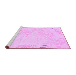 Sideview of Machine Washable Abstract Purple Modern Area Rugs, wshabs3065pur