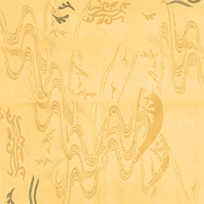 Square Machine Washable Abstract Brown Modern Rug, wshabs3065brn