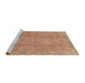 Sideview of Machine Washable Abstract Orange Rug, wshabs3066