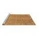 Sideview of Machine Washable Abstract Brown Modern Rug, wshabs3066brn