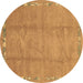 Round Abstract Brown Modern Rug, abs3066brn