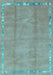 Abstract Light Blue Modern Rug, abs3066lblu