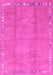 Machine Washable Abstract Pink Modern Rug, wshabs3066pnk