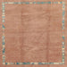 Square Machine Washable Abstract Orange Rug, wshabs3066