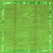 Square Abstract Green Modern Rug, abs3066grn