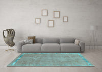 Machine Washable Abstract Light Blue Modern Rug, wshabs3066lblu