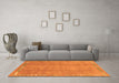 Machine Washable Abstract Orange Modern Area Rugs in a Living Room, wshabs3066org