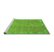 Sideview of Machine Washable Abstract Green Modern Area Rugs, wshabs3066grn