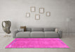 Machine Washable Abstract Pink Modern Rug in a Living Room, wshabs3066pnk