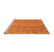 Sideview of Machine Washable Abstract Orange Modern Area Rugs, wshabs3066org