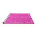 Sideview of Machine Washable Abstract Pink Modern Rug, wshabs3066pnk